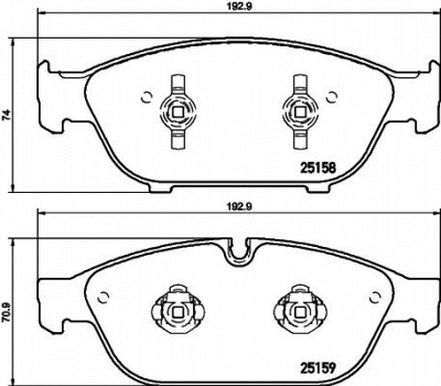 HELLA PAGID 8db355016031 -  Комплект тормозных колодок, дисковый тормоз
